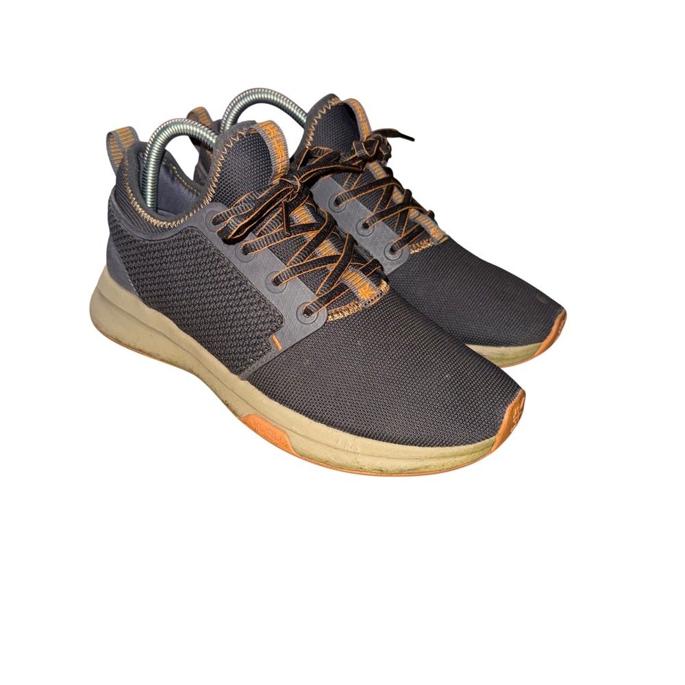 Kuru Atom Trail Sneakers 8.5 Grey Orange Orthopedic Athletic Walking Shoes